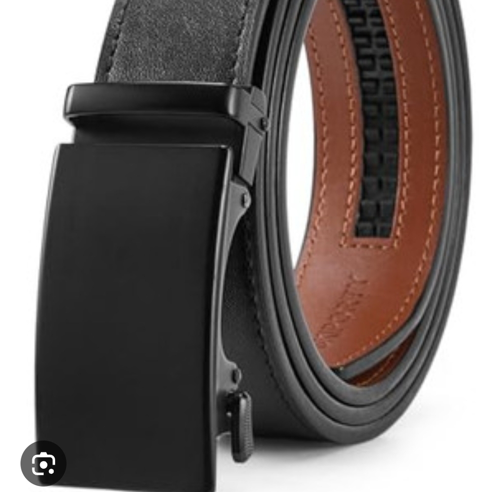 Men's Black Leather Belt